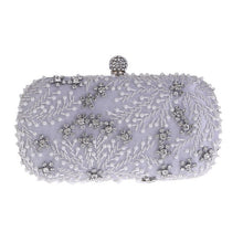 Load image into Gallery viewer, Women's Clutch Bag Crystal Pearl Clutch Purse Luxury Handbag Embroidery Evening Bag
