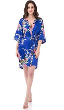 Load image into Gallery viewer, Bride or Bridesmaid Wedding Flowery Bridal Bath Robe- Dressing Kimono - Great Gift