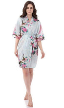 Load image into Gallery viewer, Bride or Bridesmaid Wedding Flowery Bridal Bath Robe- Dressing Kimono - Great Gift