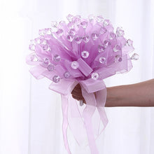 Load image into Gallery viewer, Ribbon and Bling Wedding Bridal Bouquet Artificial Flowers for Bridesmaids