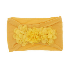 Load image into Gallery viewer, Baby and Toddler Chiffon Triple Flower Hairband - Headband Stretch Girls Hair Accessories