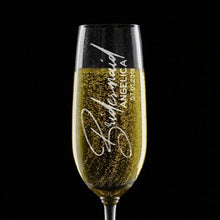 Load image into Gallery viewer, Custom Bridesmaid & Groomsmen Personalized Wedding Glasses-Flute