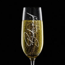 Load image into Gallery viewer, Custom Bridesmaid & Groomsmen Personalized Wedding Glasses-Flute