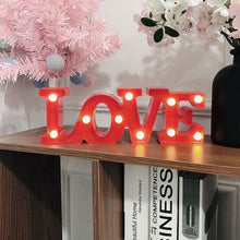 Load image into Gallery viewer, 3D Love Heart LED Letter Lamps Indoor Decorative Sign Night Light Marquee Wedding Party Decor Gift Romantic 3D LED Night Lamp