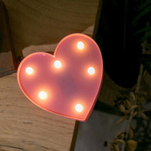 Load image into Gallery viewer, 3D Love Heart LED Letter Lamps Indoor Decorative Sign Night Light Marquee Wedding Party Decor Gift Romantic 3D LED Night Lamp