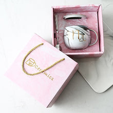 Load image into Gallery viewer, Luxury Pink Gold Mr Mrs Ceramic Marble Coffee Mug Cup Wedding Bridal Couples Gift