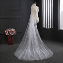 Load image into Gallery viewer, Simple and Classic Bridal Veil With Comb - 1 or 2 Layer - White or Ivory - Two lengths