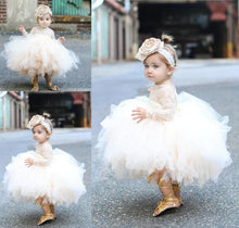 Load image into Gallery viewer, Champagne Tulle Precious Princess Baby Girl Special Occasion Dress-Flower Girl- First Birthday Girl Dress