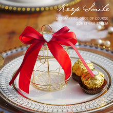 Load image into Gallery viewer, Mini metal gold vintage retro bird cage candy boxes baby shower favor gift box for guests party birthday Souvenir