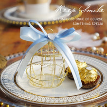 Load image into Gallery viewer, Mini metal gold vintage retro bird cage candy boxes baby shower favor gift box for guests party birthday Souvenir