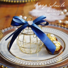 Load image into Gallery viewer, Mini metal gold vintage retro bird cage candy boxes baby shower favor gift box for guests party birthday Souvenir