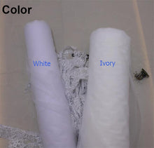 Load image into Gallery viewer, High Quality 2 Layers-Cathedral Lace Bridal Veils with Comb-White or Ivory