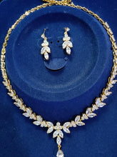 Load image into Gallery viewer, Exquisite Jewelry Sets For Women Wedding Quince Party Jewelry Accessories Cubic Zircon Stud Earrings & Necklace Gift