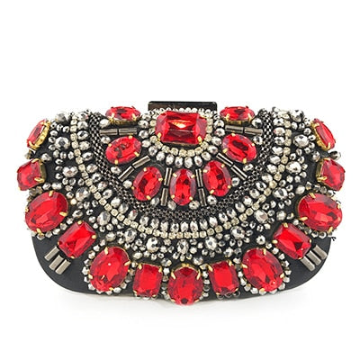Women's Evening Clutch Bag Bridal Purse Luxury Wedding Clutch for Special Events Exquisite Crystal Ladies Party Handbags