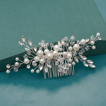 Load image into Gallery viewer, Silver Wedding Hair Combs Leaf Flower Design Bridal Hair Accessories