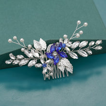 Load image into Gallery viewer, Silver Wedding Hair Combs Leaf Flower Design Bridal Hair Accessories