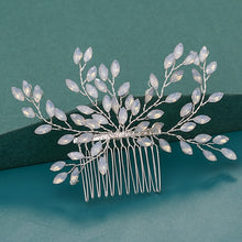 Load image into Gallery viewer, Silver Wedding Hair Combs Leaf Flower Design Bridal Hair Accessories