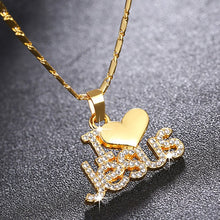 Load image into Gallery viewer, Fashion Religious I Love Jesus pendant necklace-Christian jewelry-accessories Communion gift