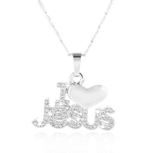 Load image into Gallery viewer, Fashion Religious I Love Jesus pendant necklace-Christian jewelry-accessories Communion gift