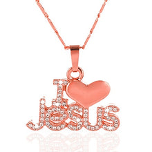 Load image into Gallery viewer, Fashion Religious I Love Jesus pendant necklace-Christian jewelry-accessories Communion gift