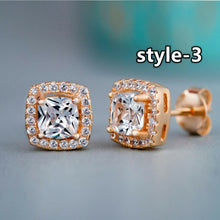 Load image into Gallery viewer, Fashion Geometric Women Stud Earrings Cubic Zirconia Wedding Party Daily Wearable Fashion Jewelry
