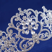 Load image into Gallery viewer, Illusion Crystal Rhinestone Royal Princess Bride or Quinceañera Tiara-Crown