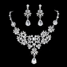 Load image into Gallery viewer, High Quality Fashion Crystalline Bridal Jewelry Sets-Bride-Tiara-Crowns-Earring-Necklace Wedding Jewelry
