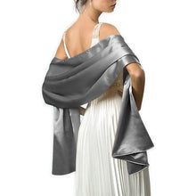 Load image into Gallery viewer, Evening Satin Wraps-Shawls for Women - Formal Wedding Accessory