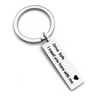 Load image into Gallery viewer, All Occasion Gift Drive Safe I Need You Here with Me Keychain Girl for Boy - Party Favors