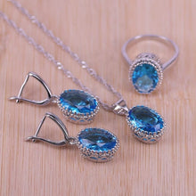 Load image into Gallery viewer, Top Quality Exquisite Women Necklace-Earring-Ring Fashion Jewelry Sets in Zircon Crystal