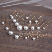 Load image into Gallery viewer, Women U Shape Hair Clips Bobby Pins for Women Girls Brides Hairstyling Tools Accessories Crystal Pearl Hairpins Metal Barrettes