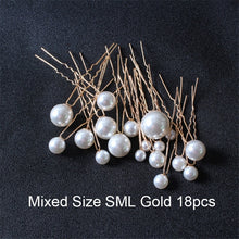 Load image into Gallery viewer, Women U Shape Hair Clips Bobby Pins for Women Girls Brides Hairstyling Tools Accessories Crystal Pearl Hairpins Metal Barrettes