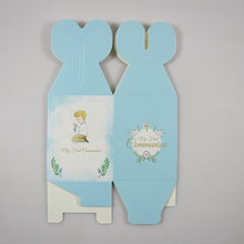 Load image into Gallery viewer, Light Pink or Blue My First Communion Candy Boxes