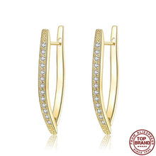 Load image into Gallery viewer, Stud Earrings Hot Luxury V Shape Earrings 5A Cubic Zirconia Earrings For Women Fashion Jewelry Cute Wedding Earrings 2021