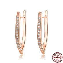 Load image into Gallery viewer, Stud Earrings Hot Luxury V Shape Earrings 5A Cubic Zirconia Earrings For Women Fashion Jewelry Cute Wedding Earrings 2021