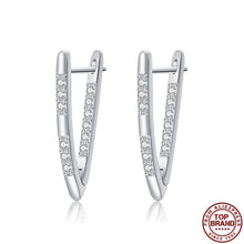 Load image into Gallery viewer, Stud Earrings Hot Luxury V Shape Earrings 5A Cubic Zirconia Earrings For Women Fashion Jewelry Cute Wedding Earrings 2021
