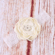 Load image into Gallery viewer, Precious Angelic Princess Flower Girl Feather Lace Headband-Rose Rhinestone Head Wear