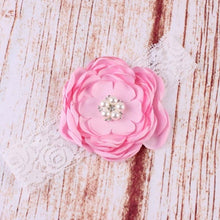 Load image into Gallery viewer, Precious Angelic Princess Flower Girl Feather Lace Headband-Rose Rhinestone Head Wear
