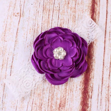 Load image into Gallery viewer, Precious Angelic Princess Flower Girl Feather Lace Headband-Rose Rhinestone Head Wear