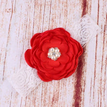 Load image into Gallery viewer, Precious Angelic Princess Flower Girl Feather Lace Headband-Rose Rhinestone Head Wear