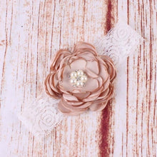 Load image into Gallery viewer, Precious Angelic Princess Flower Girl Feather Lace Headband-Rose Rhinestone Head Wear