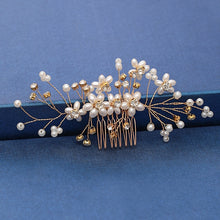 Load image into Gallery viewer, Gold Wedding Hair Combs Leaf Flower Design Bridal Hair Accessories