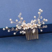 Load image into Gallery viewer, Gold Wedding Hair Combs Leaf Flower Design Bridal Hair Accessories