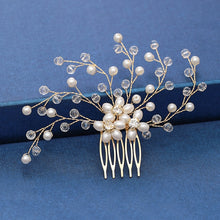 Load image into Gallery viewer, Gold Wedding Hair Combs Leaf Flower Design Bridal Hair Accessories