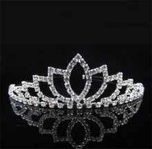 Load image into Gallery viewer, Princess Wedding Bridal Flower Girl Tiara-Crown-Headband Crystal Rhinestone Jewelry Hair Accessories