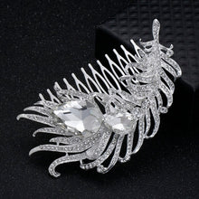 Load image into Gallery viewer, Vintage Large Floral Bridal Hair Combs-Rhinestone Crystal-European Style