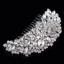 Load image into Gallery viewer, Vintage Large Floral Bridal Hair Combs-Rhinestone Crystal-European Style