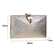 Load image into Gallery viewer, Women's Sleek Stylish Evening Metal Leaf Lock Clutch Bag