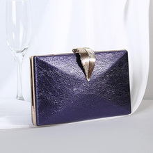 Load image into Gallery viewer, Women's Sleek Stylish Evening Metal Leaf Lock Clutch Bag