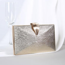 Load image into Gallery viewer, Women's Sleek Stylish Evening Metal Leaf Lock Clutch Bag